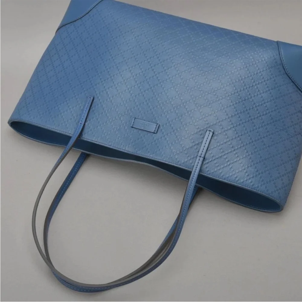 Gucci Blue Leather Tote Bag - Picture 5 of 10
